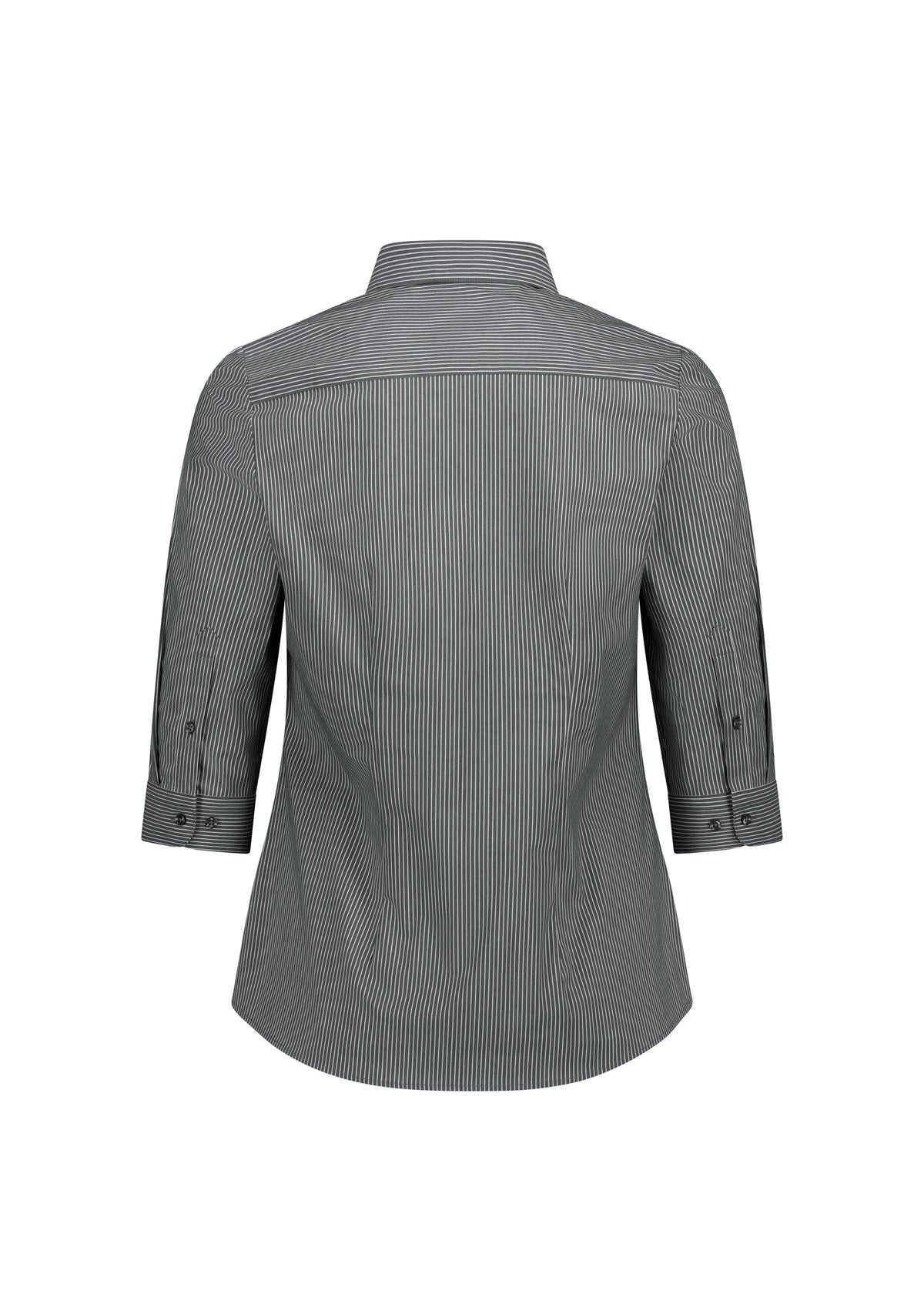 BizCollection S636W Womens Fitzroy 3/4 Sleeve Shirt - Slate/White Stripe