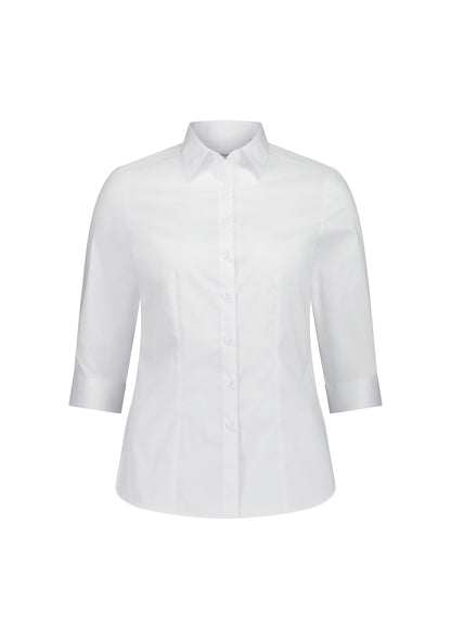 BizCollection S636W Womens Fitzroy 3/4 Sleeve Shirt - White
