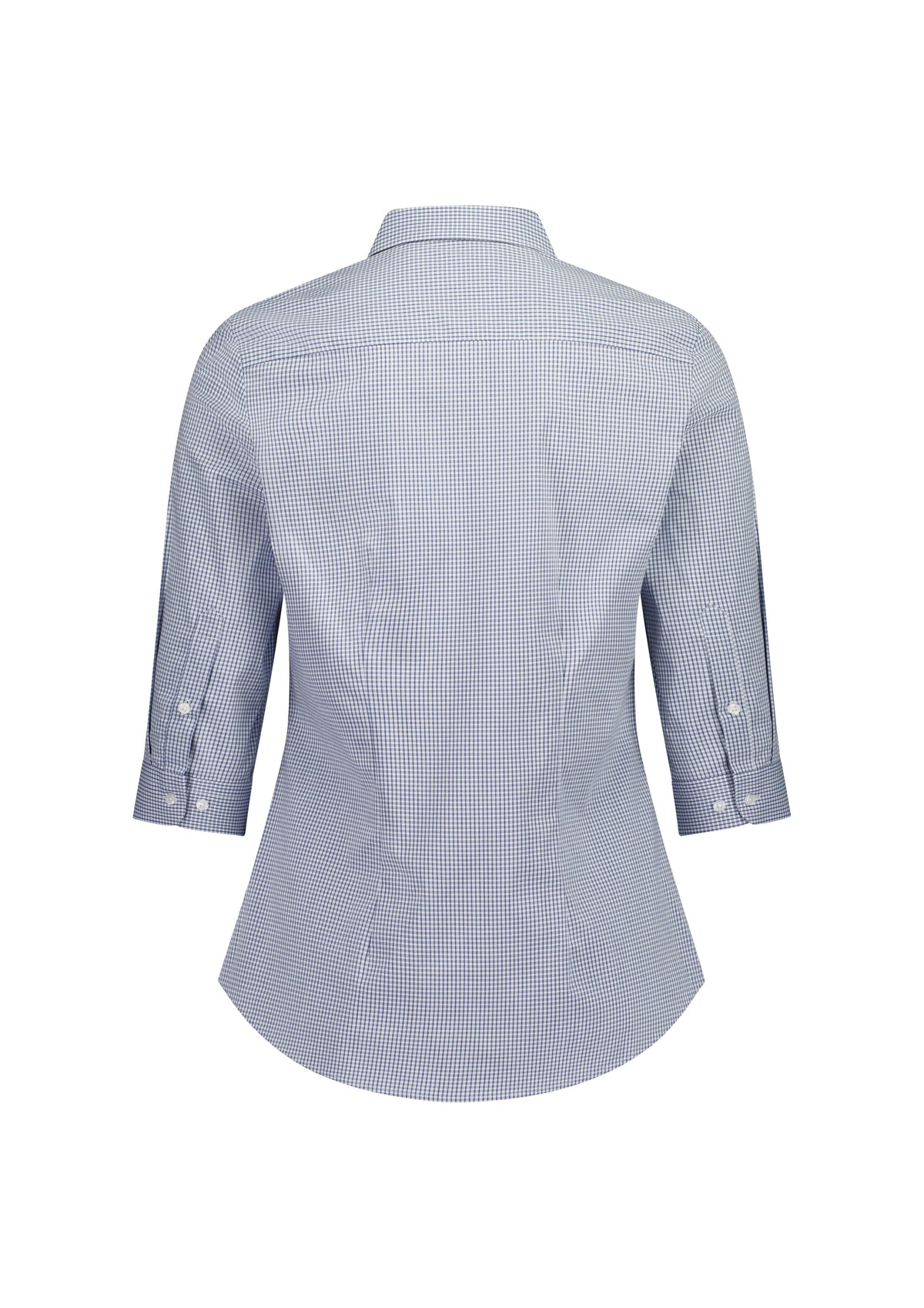 BizCollection S636W Womens Fitzroy 3/4 Sleeve Shirt - White/Navy Check