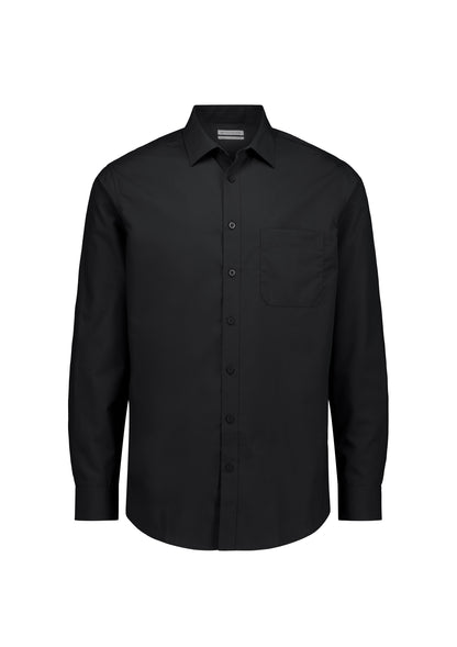 BizCollection S639M Mens Lexington Classic Fit Long Sleeve Shirt - Black