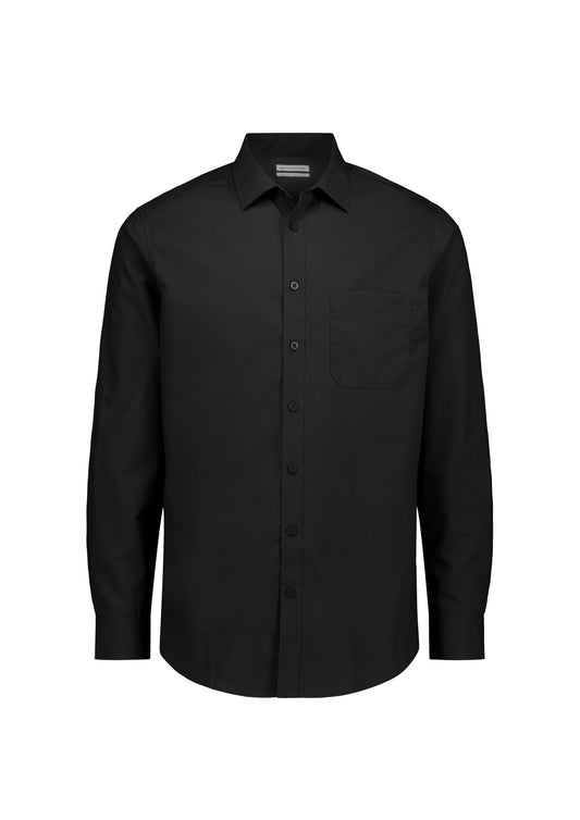 BizCollection S639M Mens Lexington Classic Fit Long Sleeve Shirt - Black