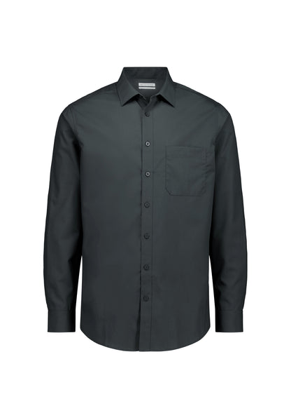 BizCollection S639M Mens Lexington Classic Fit Long Sleeve Shirt - Slate