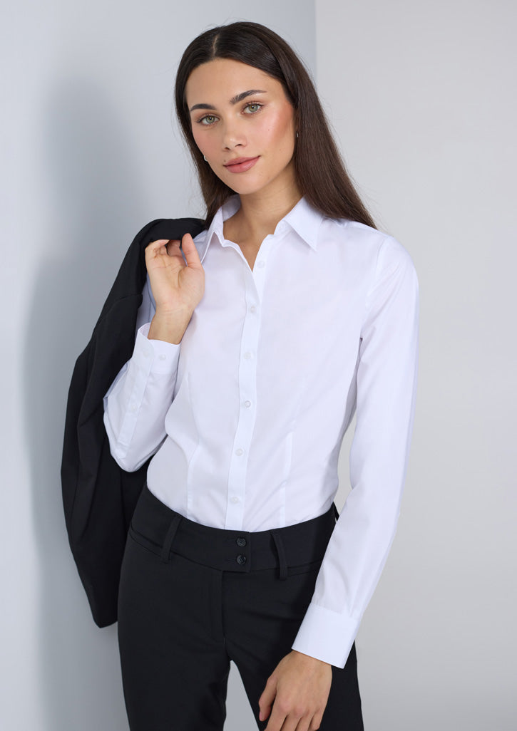 BizCollection S639W Womens Lexington Long Sleeve Shirt - White
