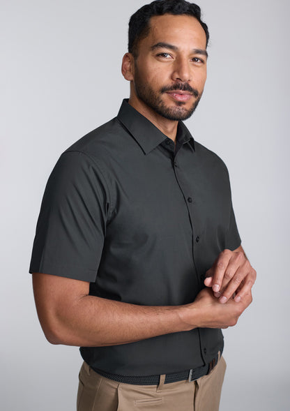 BizCollection S640M Mens Lexington Classic Fit Short Sleeve Shirt - Slate