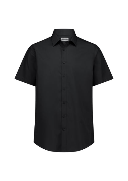 BizCollection S640M Mens Lexington Classic Fit Short Sleeve Shirt - Black