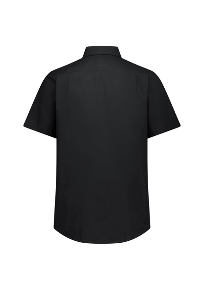 BizCollection S640M Mens Lexington Classic Fit Short Sleeve Shirt - Black