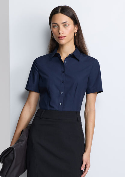 BizCollection S640W Womens Lexington Short Sleeve Shirt - Navy