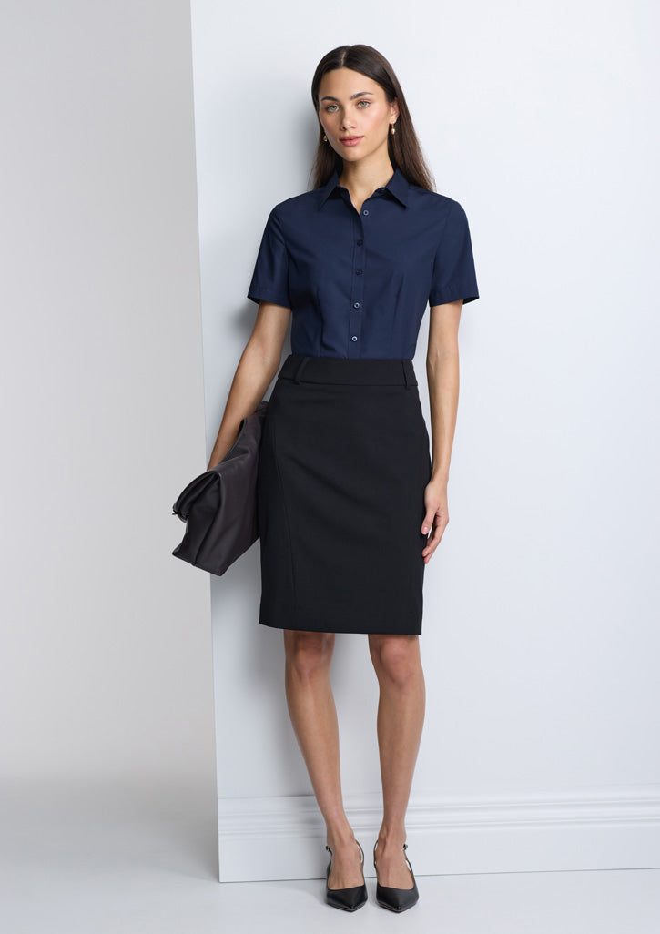 BizCollection S640W Womens Lexington Short Sleeve Shirt - Navy