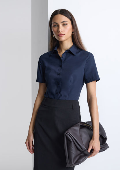 BizCollection S640W Womens Lexington Short Sleeve Shirt - Navy