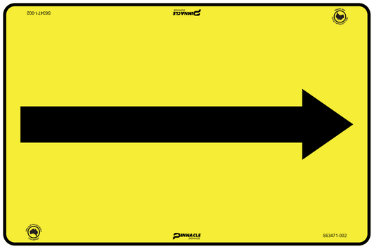 Max Global Products S6471 Arrow (Black On Yellow) Sign