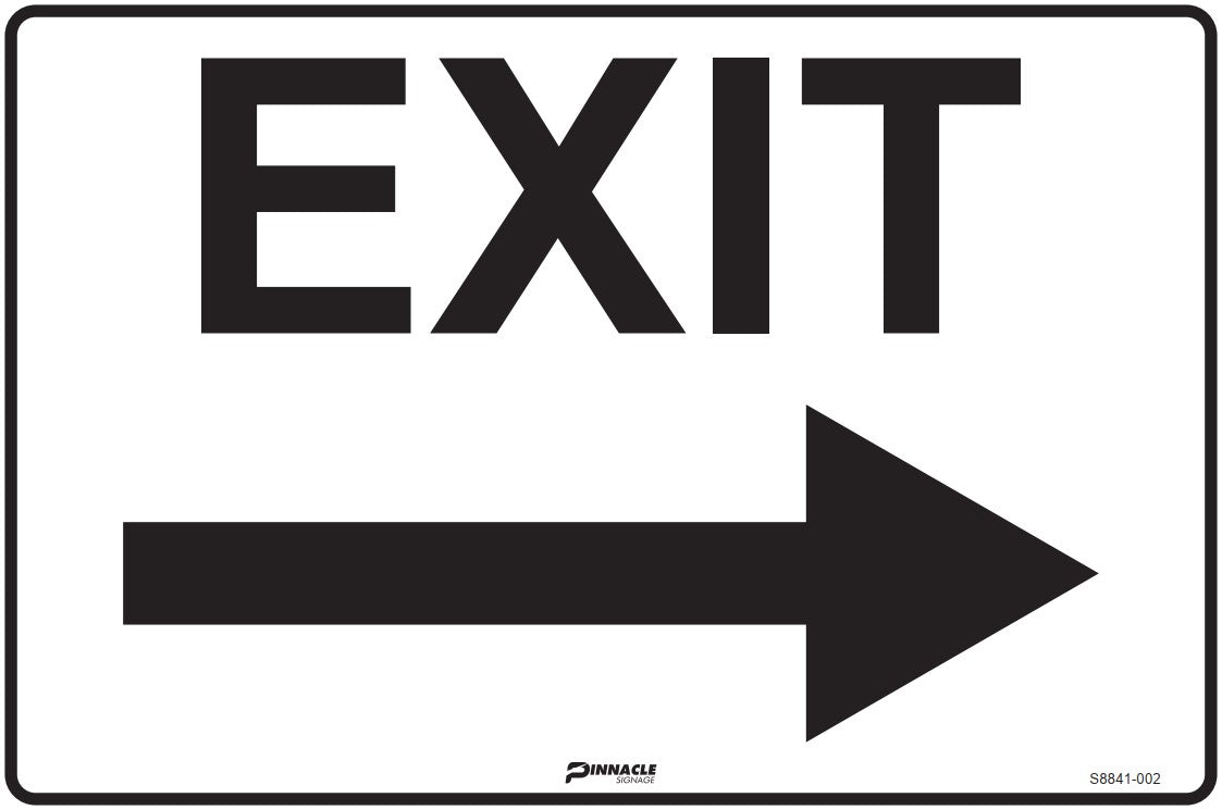 Max Global Products S8841 Exit, Right Arrow Sign