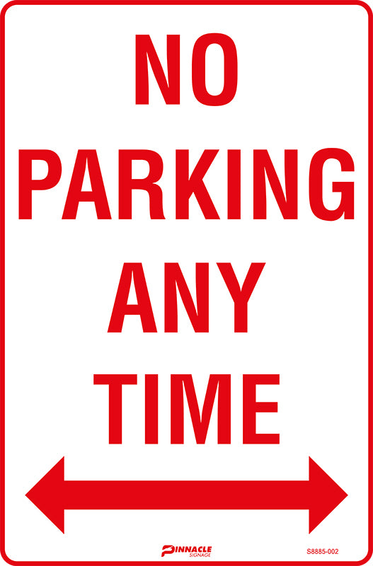 Max Global Products S8885 No Parking Any Time, Double Arrows Sign