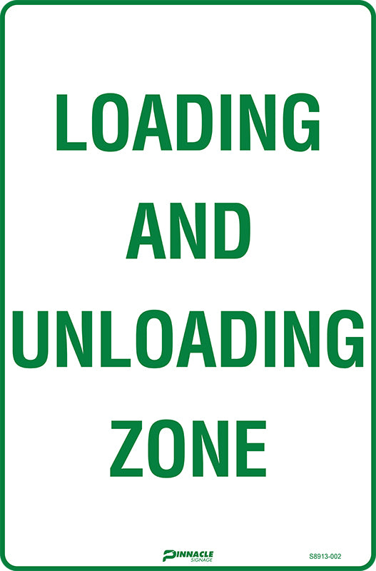 Max Global Products S8913 Loading And Unloading Zone Sign