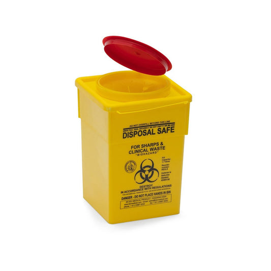 IDC SC2 Sharps Container Yellow Square 2L