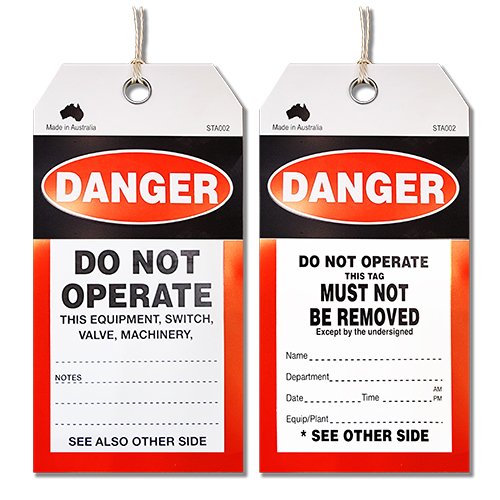 Maxisafe SDT104 Safety Tag "Danger - Do Not Operate"