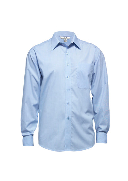 BizCollection SH816 Mens Micro Check Long Sleeve Shirt