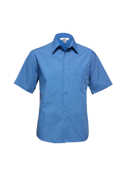 BizCollection SH817 Mens Micro Check Short Sleeve Shirt
