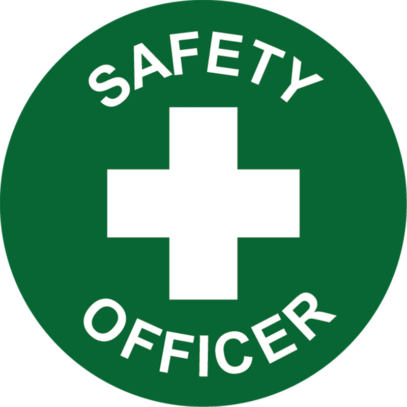 Max Global Products S9117 Safety Officer, Round Hardhat Stickers, Pack/12 Sign