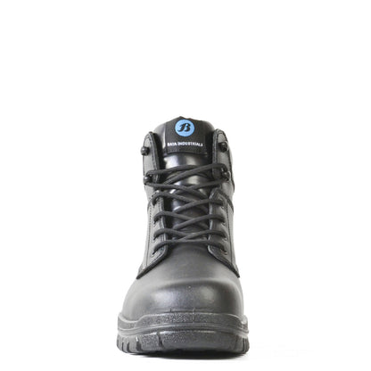 SATURN- BLACK MID CUT LACE UP SAFETY BOOT