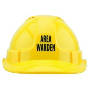 3M AUST TA560YE-AW Hard Hat Stamped Area Warden Yellow Type 1