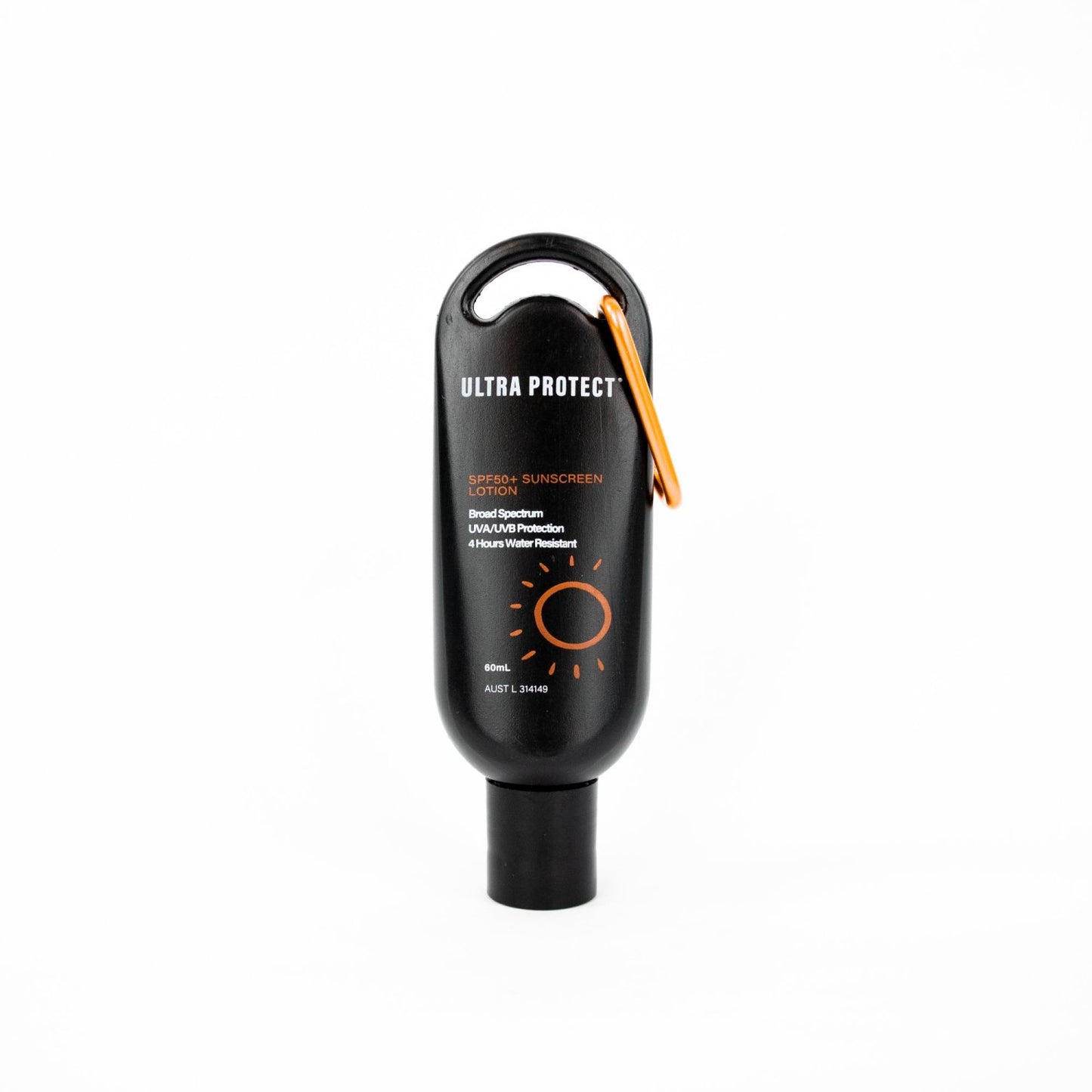 JACKSON AGENCIES UP5CL60 Ultra Protect Sunscreen SPF50+ Tottle 60mL with Belt Clip