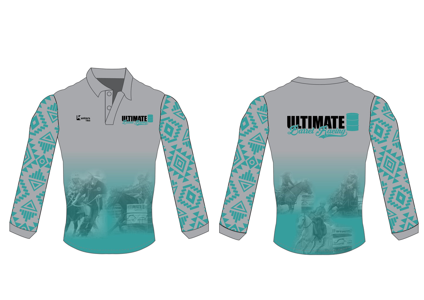 Custom sublimated long sleeve polo