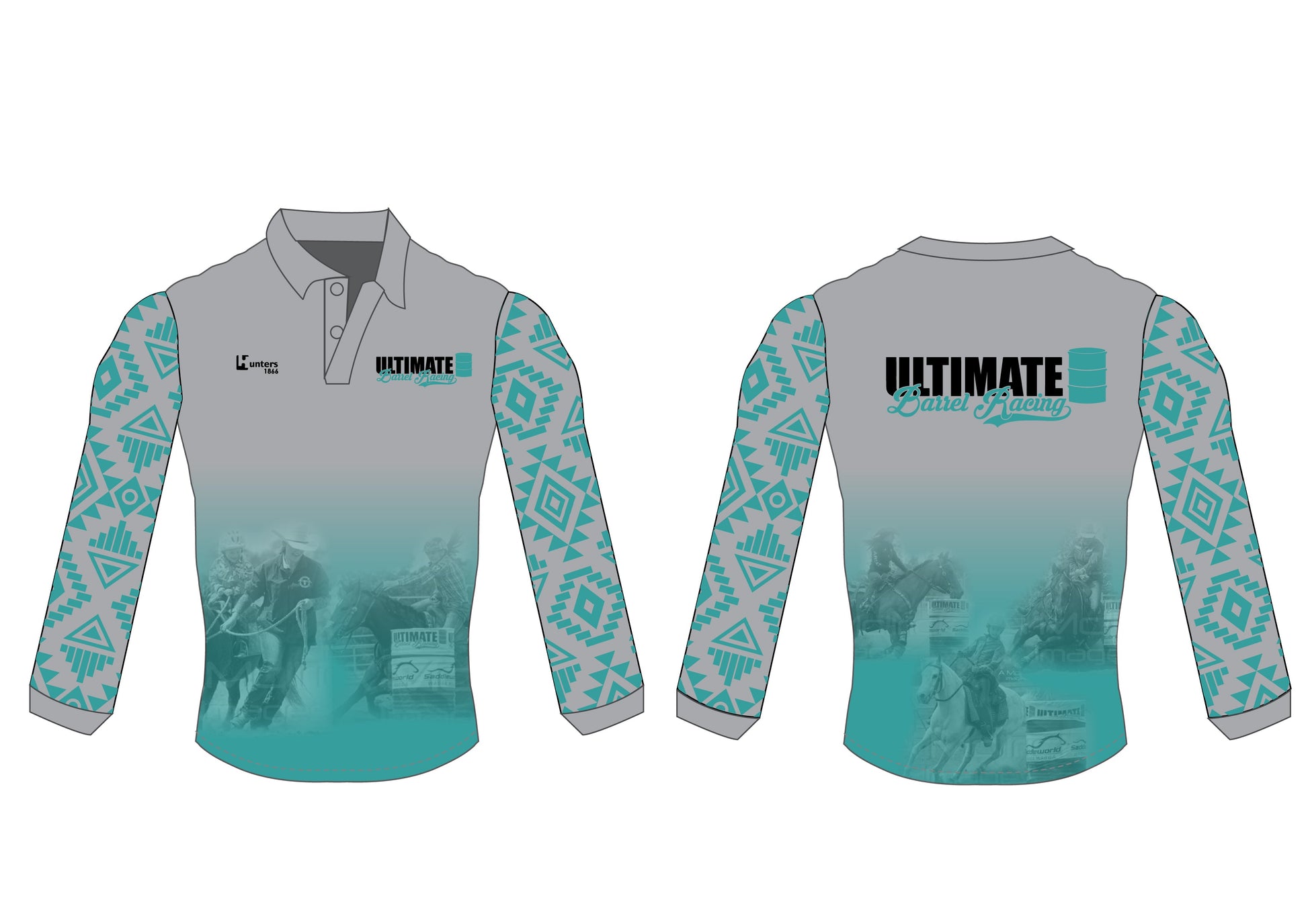 Custom sublimated long sleeve polo