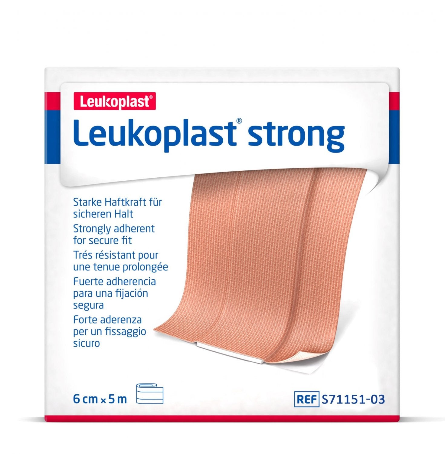 BSN MEDICAL S71151-03 Leukoplast Strong Fabric Dressing Strip 6cm x 5m