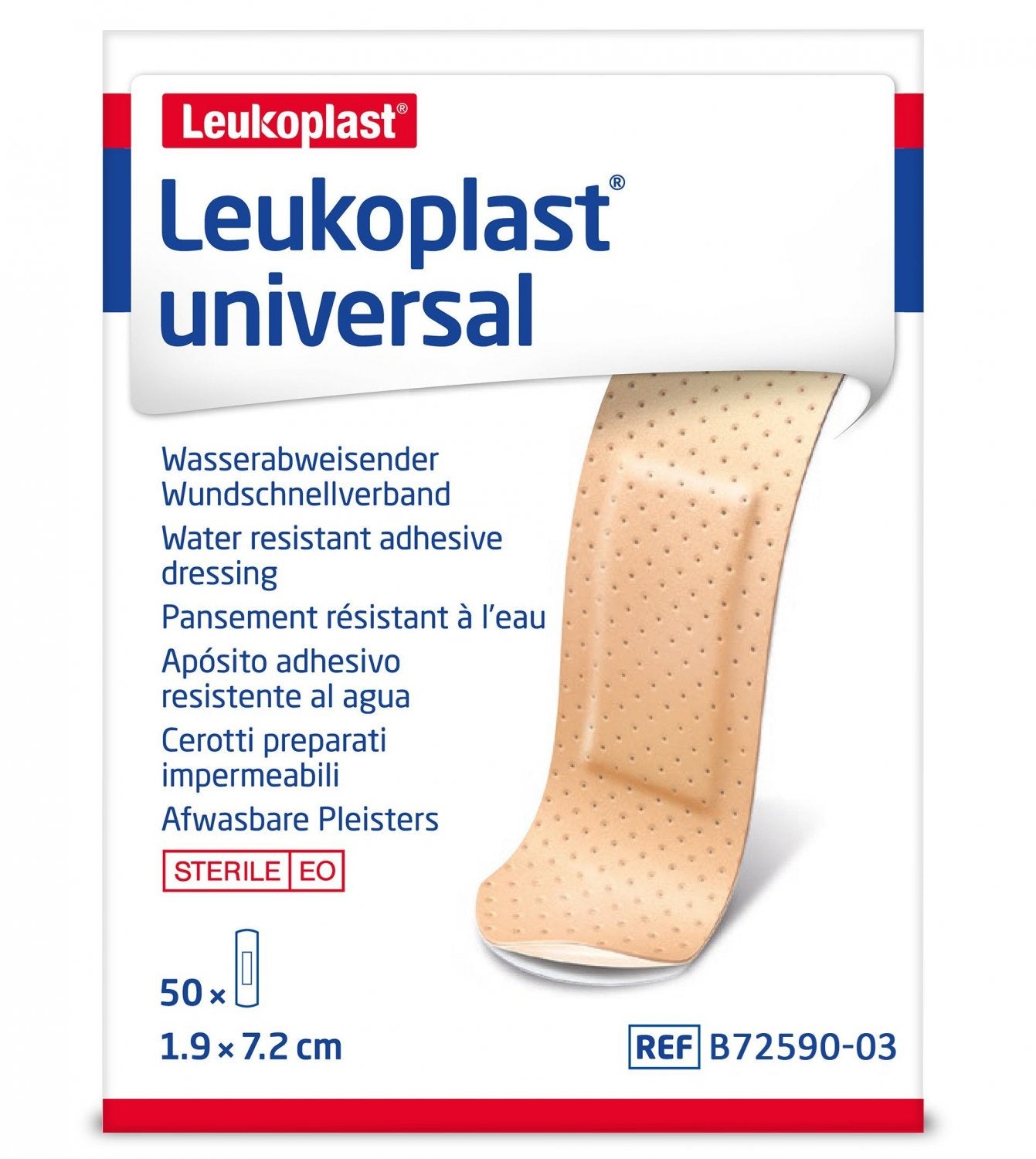 BSN MEDICAL B72590-03 Leukoplast Plastic Universal Strips 19mm x 72mm Box of 50