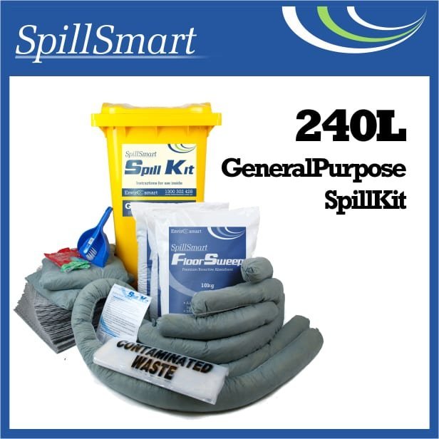 ENVIROSMART ES-SK240-G Spill Kit Spillsmart General Purpose Kit 240L with Wheelie Bin