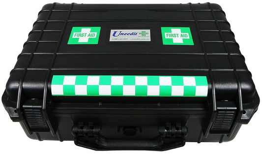 Max Global Products P9B First Aid Case Plastic Heavy Duty Dust Proof Black