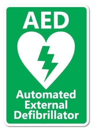 Max Global Products EAEDE1510A AED Vehicle Sticker Vinyl 100mm x 150mm