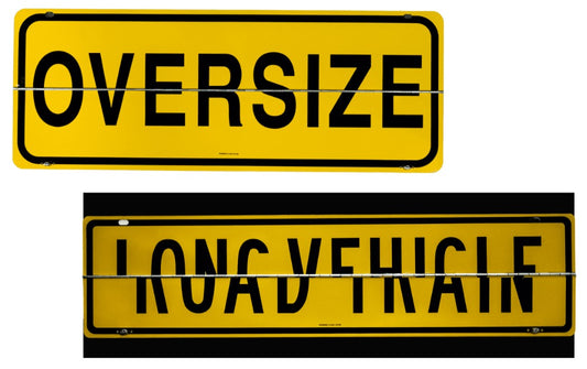 Max Global Products VS032 Long Vehicle/Road Train/Oversize Tri Flip Sign, , Hinged