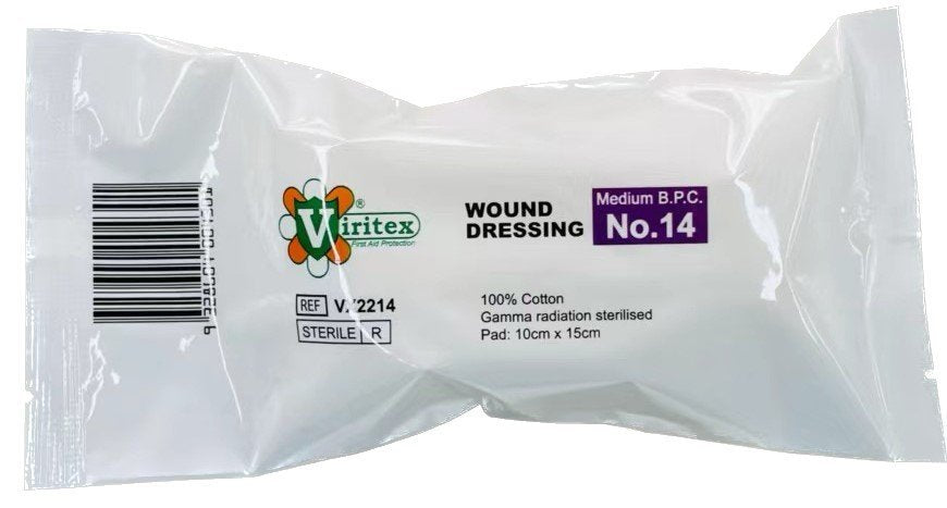 VIRITEX VX2214 Sterile Compressed Wound Dressing No.14