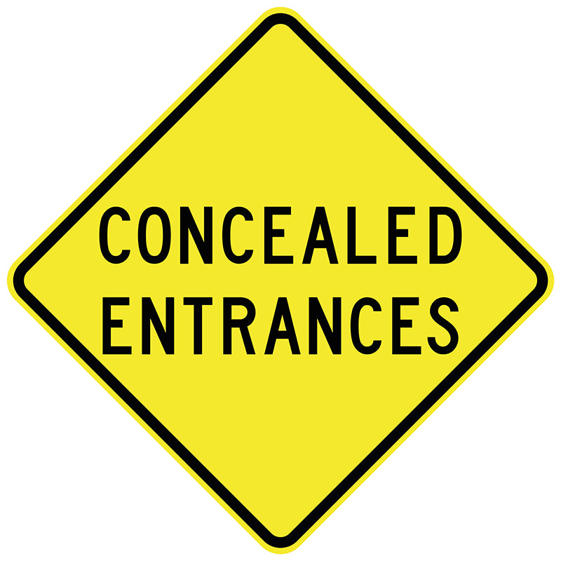 Max Global Products W2-8 Staggered Side Road Junctions Left (Symbolic) Sign