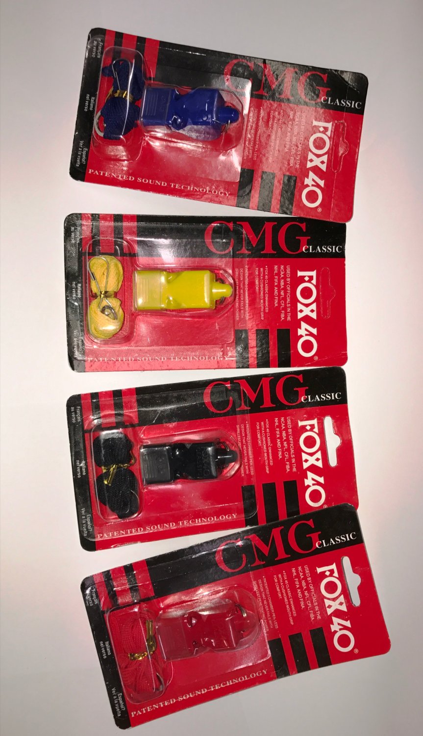 Max Global Products WHISTLE Plastic Sports Whistle with Lanyard, Assorted Colours