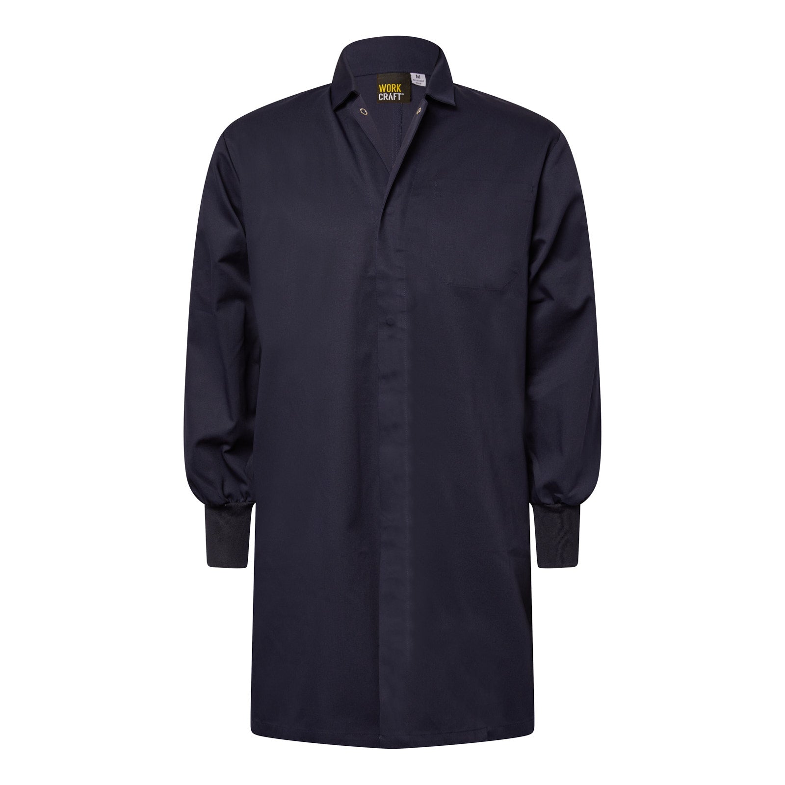 Workcraft WJ3011 Mens Food Industry Dustcoat With Internal Pockets in Dark Navy