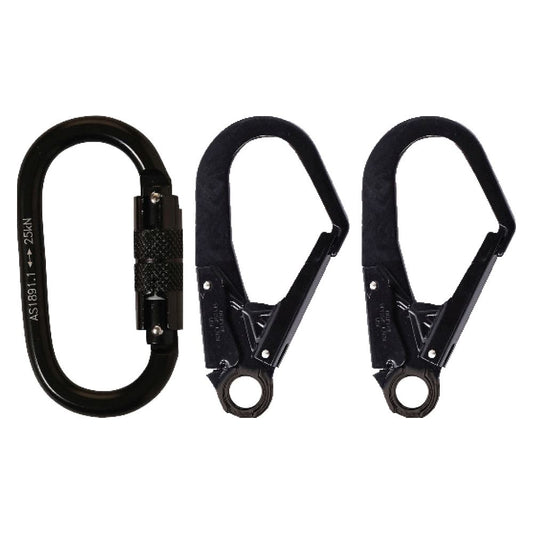 LINQ Height Safety Elite Double Leg Elasticated Lanyard With Hardware KD & SD X2