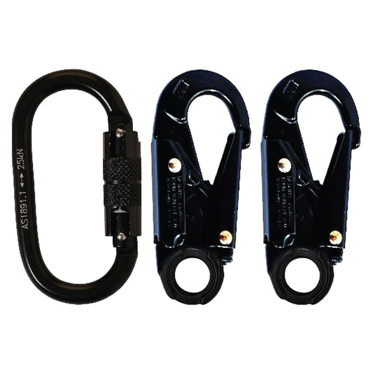LINQ Height Safety Elite Double Leg Elasticated Lanyard with Hardware KD & SN X2