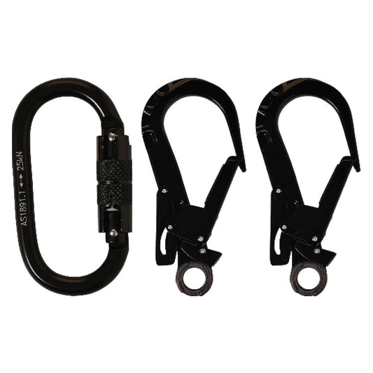 LINQ Height Safety Elite Double Leg Elasticated Lanyard With Hardware KD & ST X2