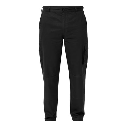 Workcraft WP4014 Mens Mid-Weight Cargo Cotton Drill Trouser in Black