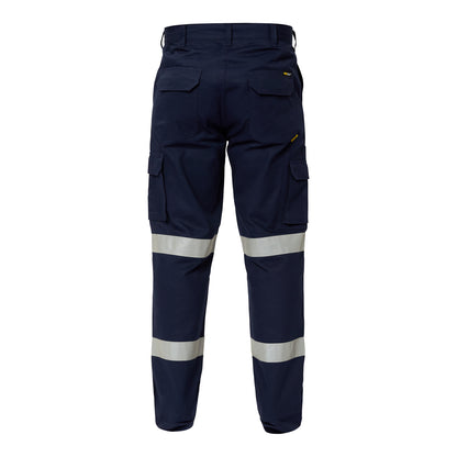 Workcraft WP4015 Mens Reflective Mid-Weight Cargo Cotton Drill Trouser in Navy