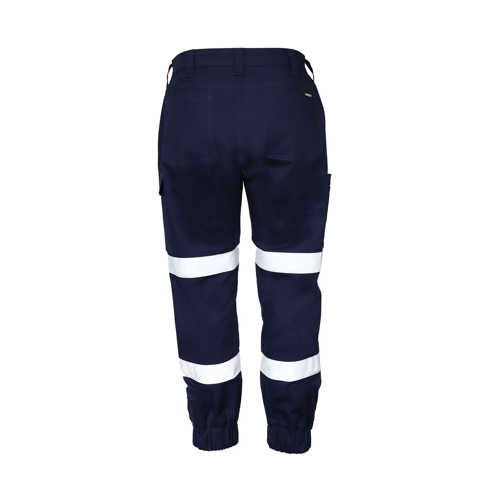 Workcraft WPL476 Ladies Stretch Drill Cargo Pant-Tape & Cuffed Hem in Navy
