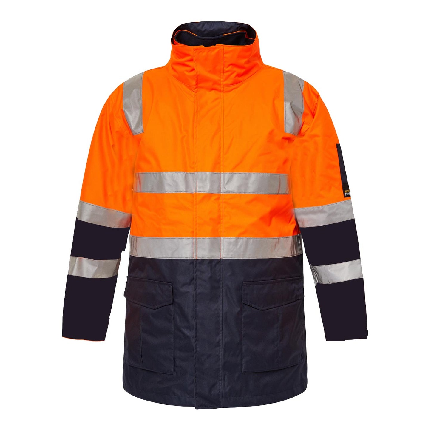 Workcraft WW9022 Hi Vis 4 In 1 Reflective Jacket in Orange/Navy