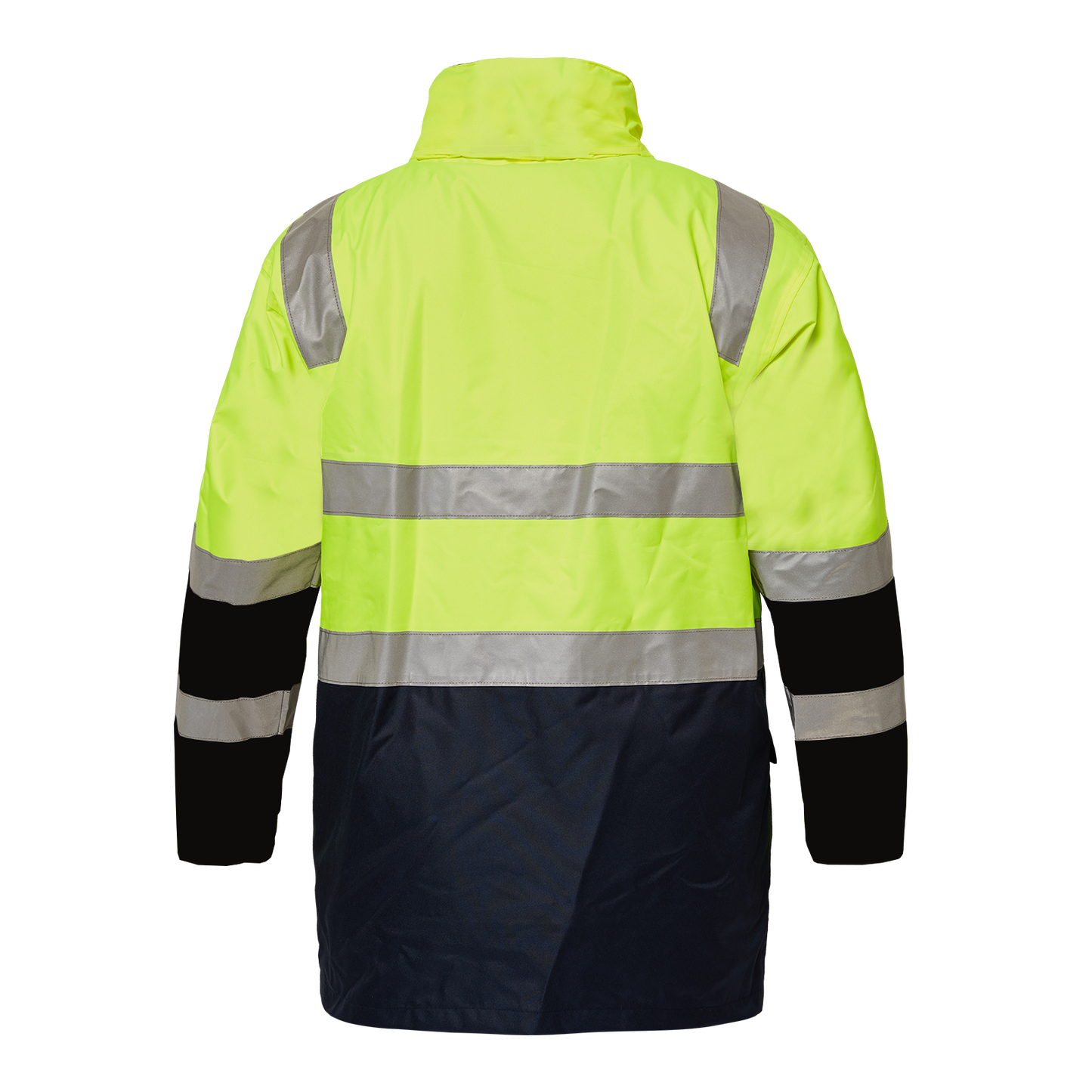 Workcraft WW9024 Hi Vis Reflective Jacket in Yellow/Navy