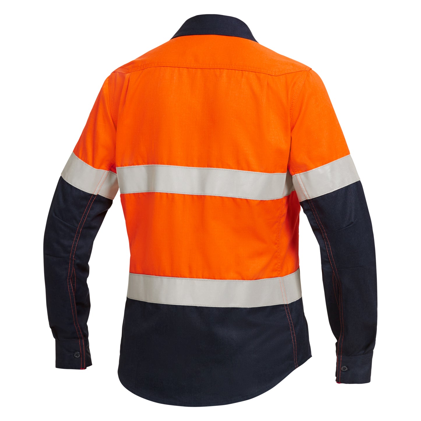 King Gee Y04050 Women's ShieldTec FR Hi Vis 2Tone Open Front Taped Shirt PPE2