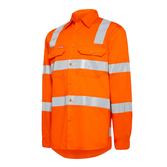 Hard Yakka Y04275 Long Sleeve  Hi-Vis Biomoton Taped shirt