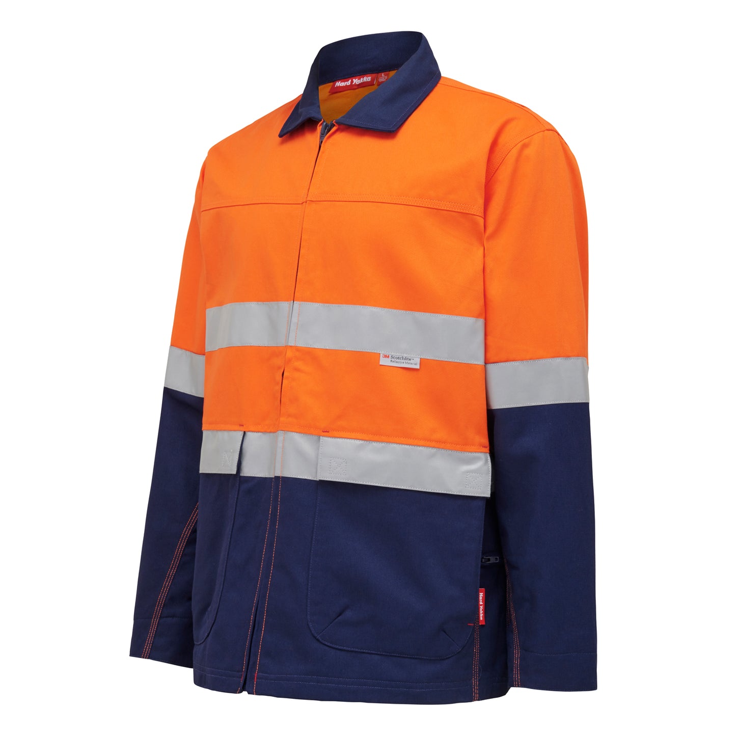Hard Yakka Y06545 Core Hi-Vis 2 Tone Cotton Drill Taped Jacket
