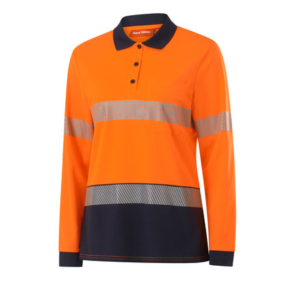 Hard Yakka Y08604 Womens  Long Sleeve Hi Vis Taped Polo