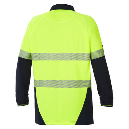 Hard Yakka Y11379 Core Hi-Vis 2 Tone Taped Vented Long Sleeve Polo